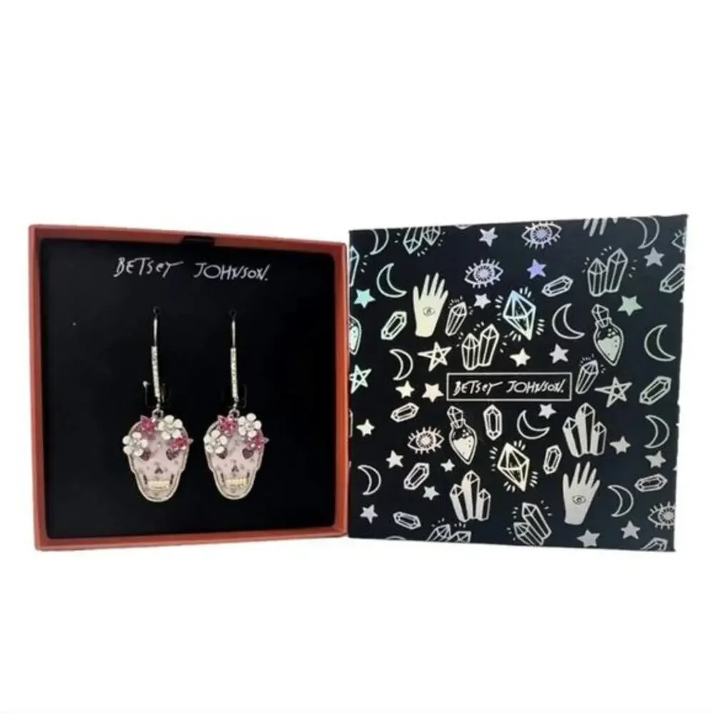 Betsey Johnson Pink Halloween Day Of The Dead Dia De los Muertos New
